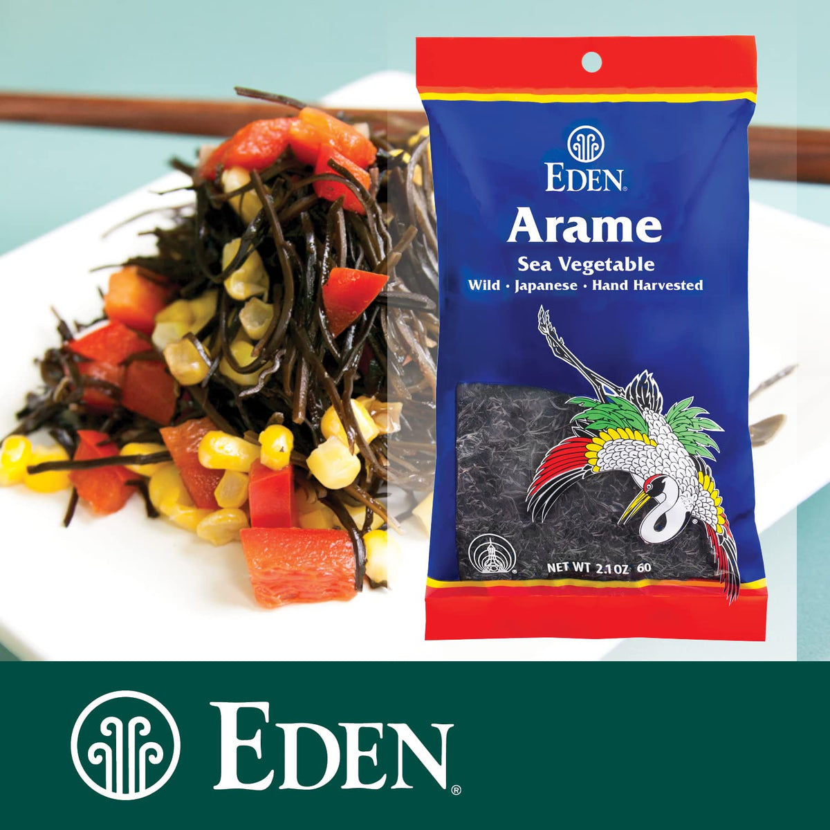 Eden Arame cooked and chopped portion ready to use