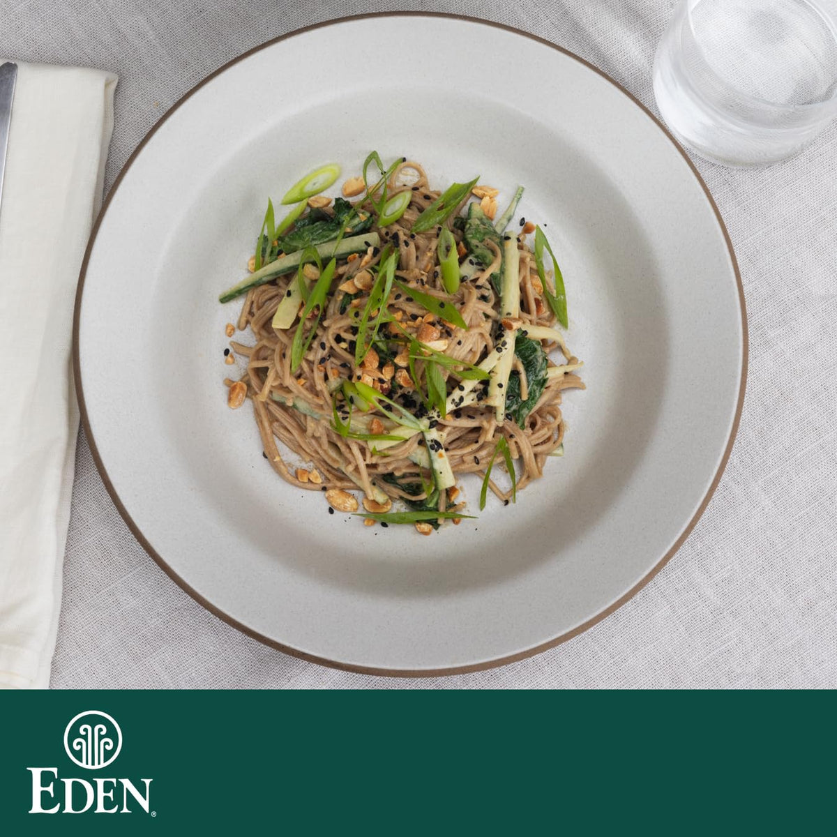 Eden buckwheat soba in a Zen bowl for simple meals.