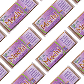 Gluten-free facility badge on Eden Foods Organic Sweet Brown Rice Mochi packaging.
