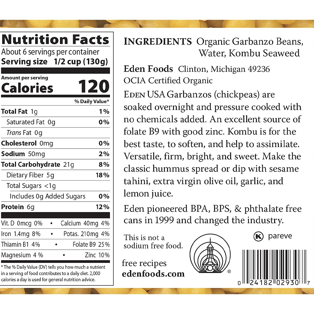 Eden garbanzo beans aquafaba liquid offers a creamy vegan egg replacer for baking.