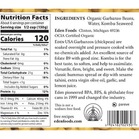 Eden garbanzo beans aquafaba liquid offers a creamy vegan egg replacer for baking.