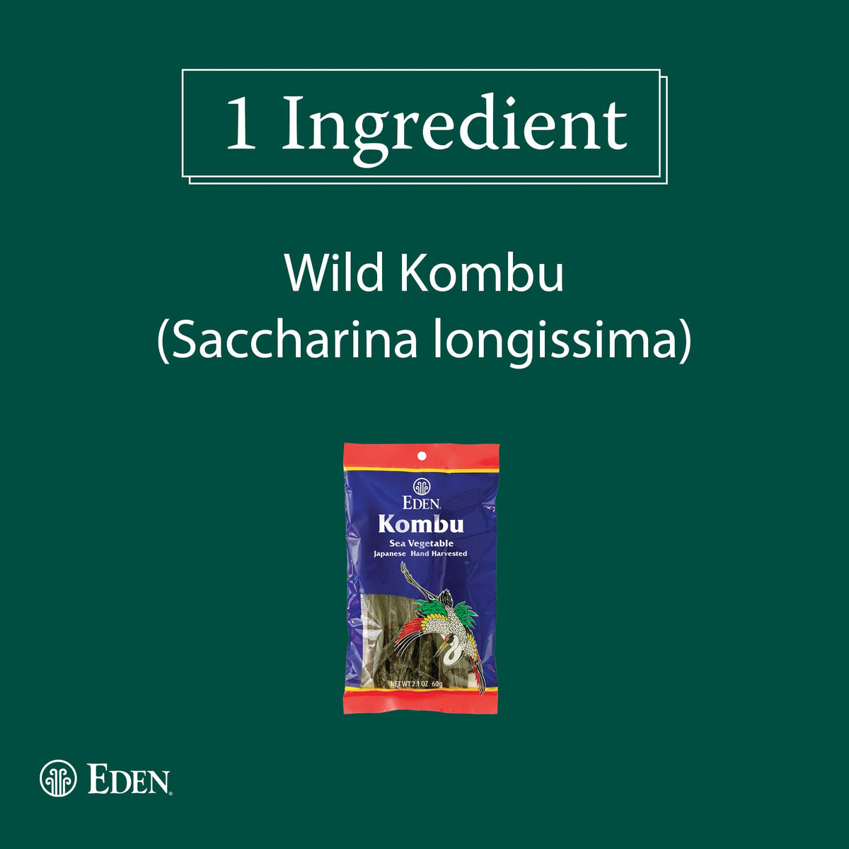 Eden Kombu dashi-friendly seaweed slices close-up ready to add depth to broths.