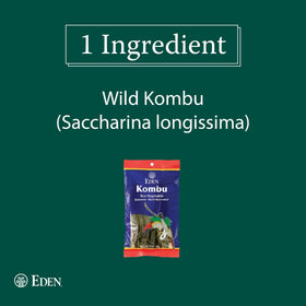 Eden Kombu dashi-friendly seaweed slices close-up ready to add depth to broths.
