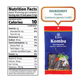 Eden Kombu rich woodsy aroma when soaked and simmered.