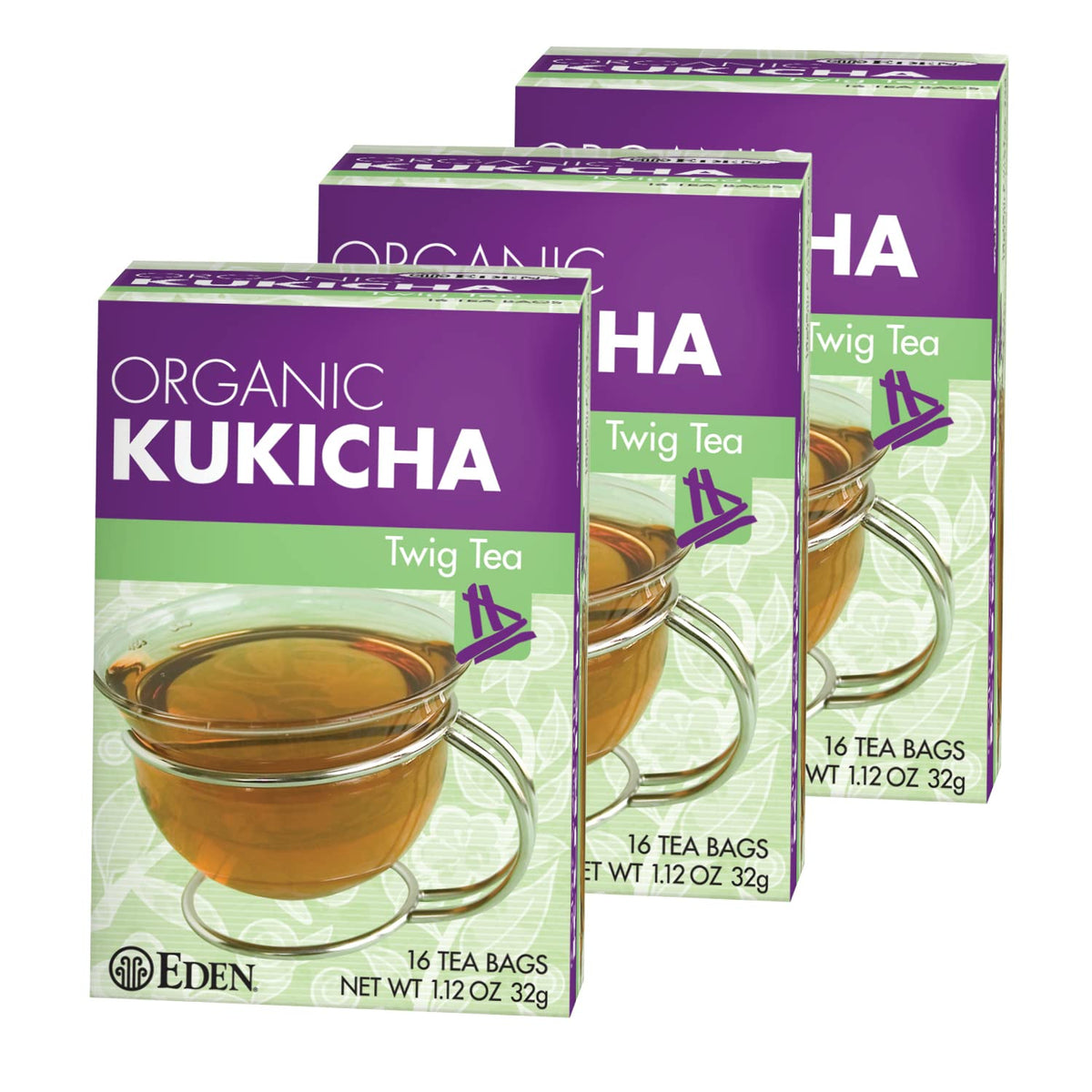 Eden Kukicha Organic Roasted Twig Tea box, a low caffeine ritual for mindful sipping.