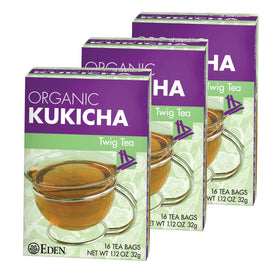 Eden Kukicha Organic Roasted Twig Tea box, a low caffeine ritual for mindful sipping.