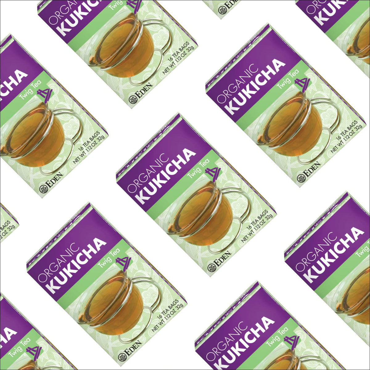 Eden Kukicha Uji origin label near-packaging communicates authentic Japanese tradition.