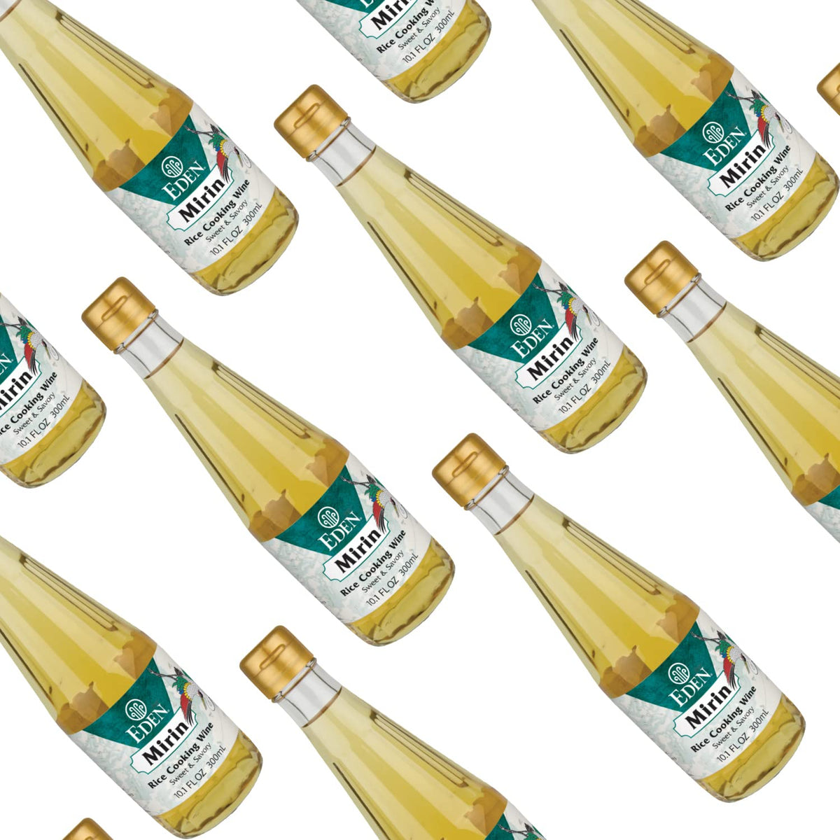 Eden Mirin label close-up shows kosher certification for clean ingredients.