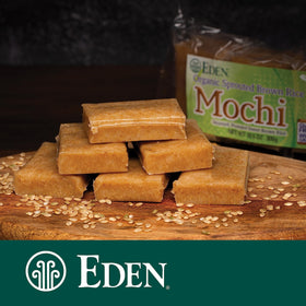 Eden Mochi baked in the oven for a moist inside with a crisp edge