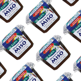 Dressing and marinades with Eden Miso Paste drizzled over greens