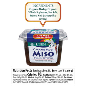 Pouring Eden Mugi Miso Paste, showcasing versatility for soups and sauces