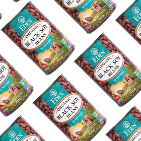 Eden Organic Black Soy Beans organic farming emphasis in product image.