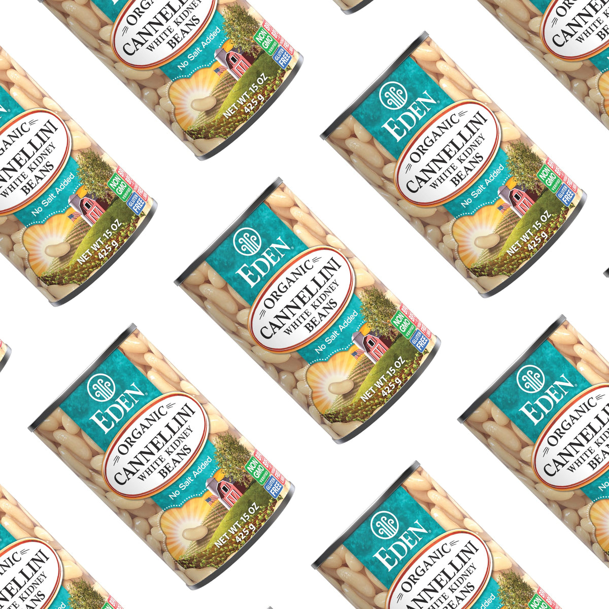 Eden Organic Cannellini in a hearty Minestrone soup image.