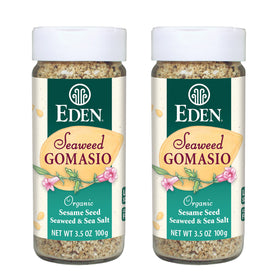 Eden Organic Seaweed Gomasio packaging front with two jars