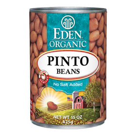Eden Pinto Beans label emphasizes no added salt for flavor control