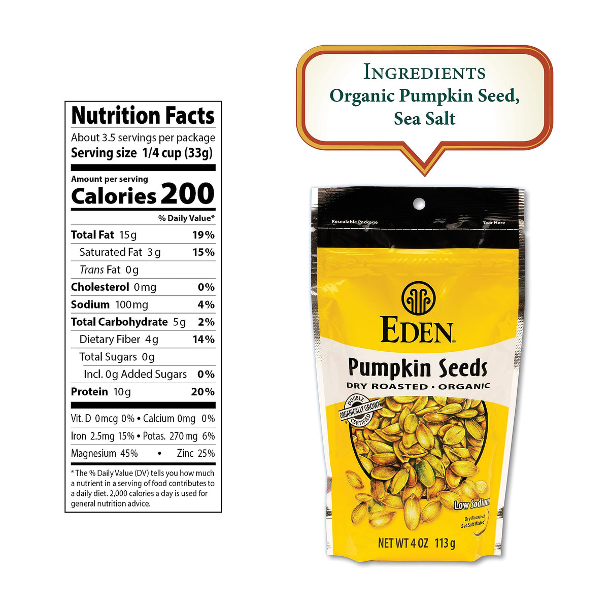 Camping setup with Eden pumpkin seeds as a compact energy snack.