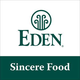 Eden Sesame Oil label emphasizes unrefined, extra virgin, first-press quality.