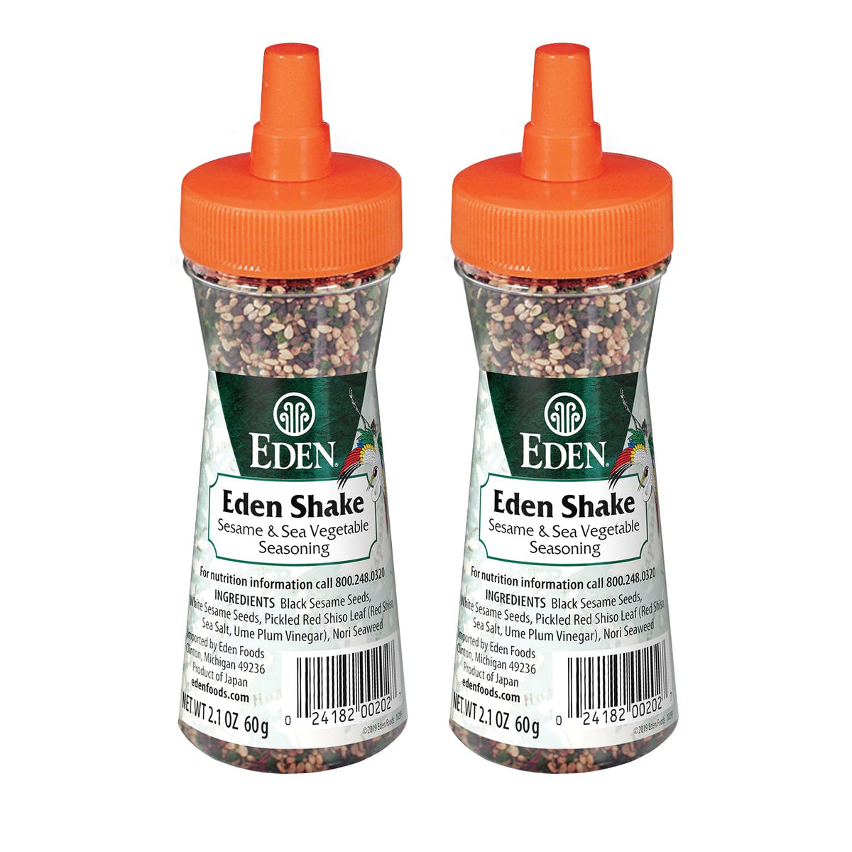 Eden Sesame and Sea Vegetable Seasoning front-jar for convenient everyday meals.