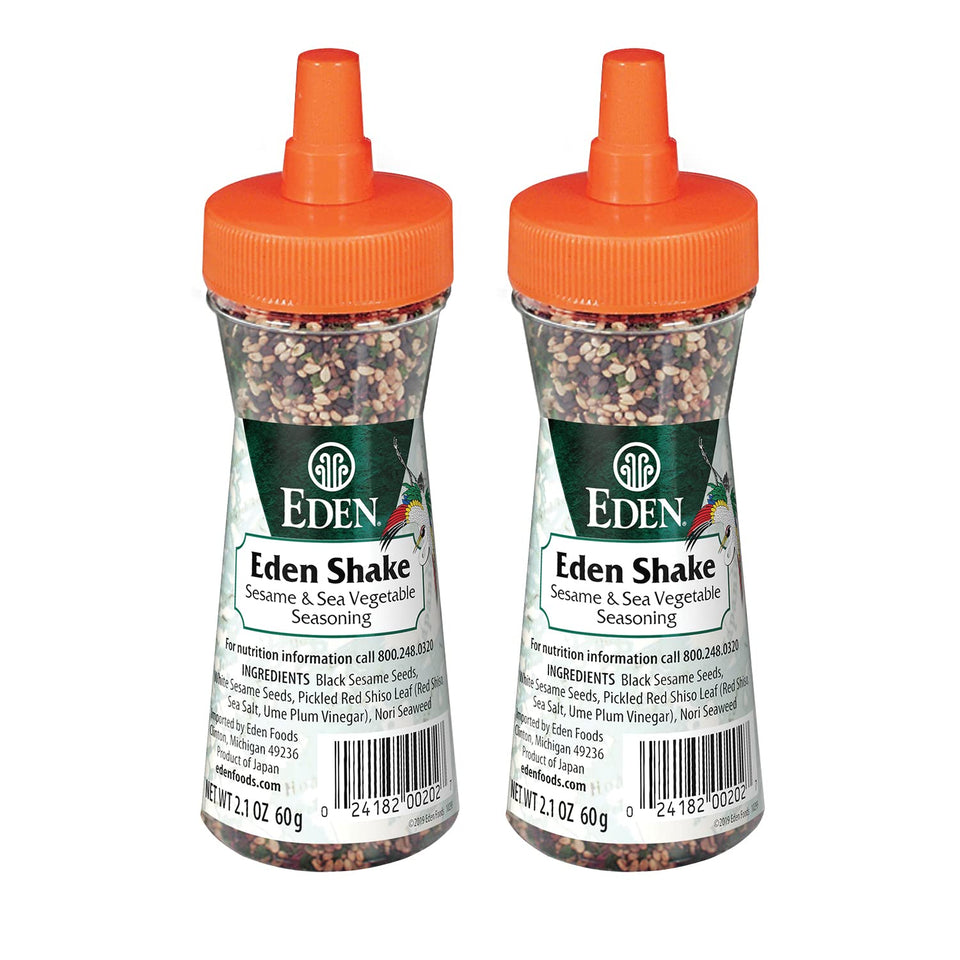 Eden Sesame and Sea Vegetable Seasoning front-jar for convenient everyday meals.