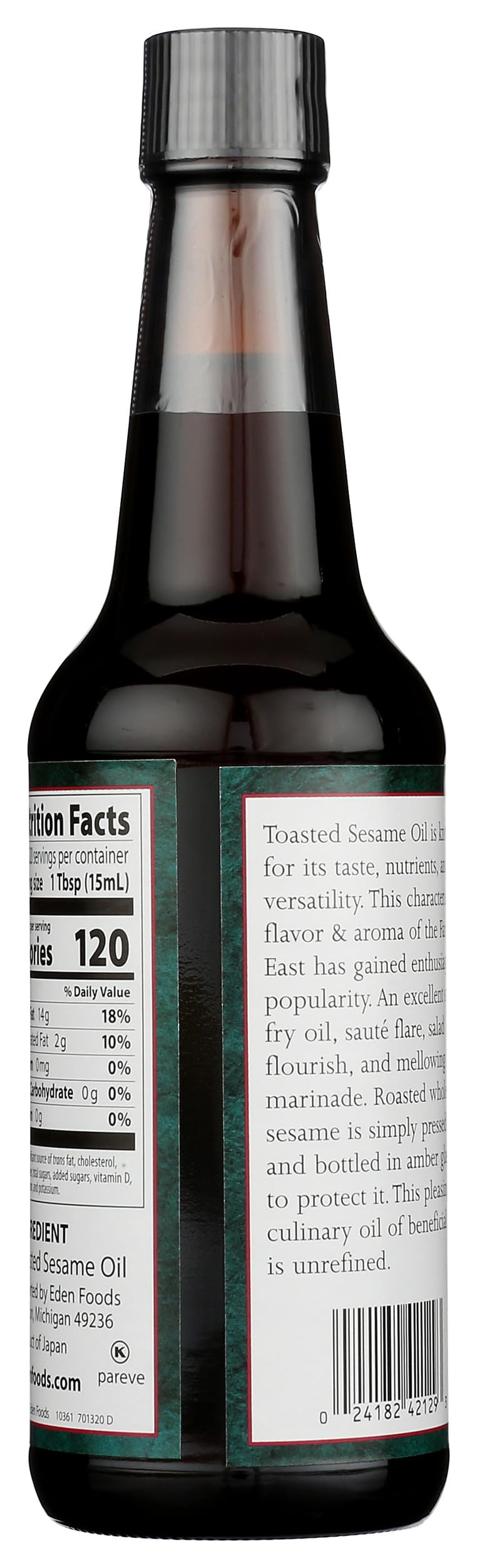 Eden toasted sesame oil dressing pour elevates vinaigrettes