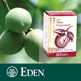 Eden Ume Plum Concentrate amber glass jar preserves freshness and flavor.