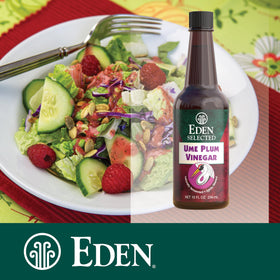 Eden Ume Plum Vinegar label highlights red shiso leaf infusion