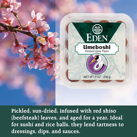 Eden Umeboshi jar with dressing ideas for vibrant salads.