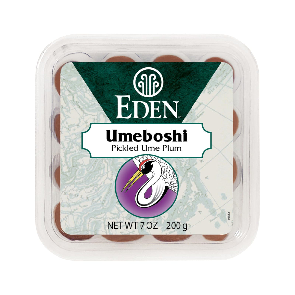 Eden Umeboshi plum in a jar, whole and bright, ideal for sushi and rice bowls.