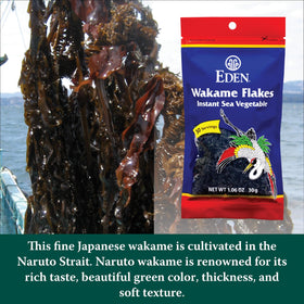 EDEN Wakame Flakes simmering in broth, enriching soups with subtle sweetness.