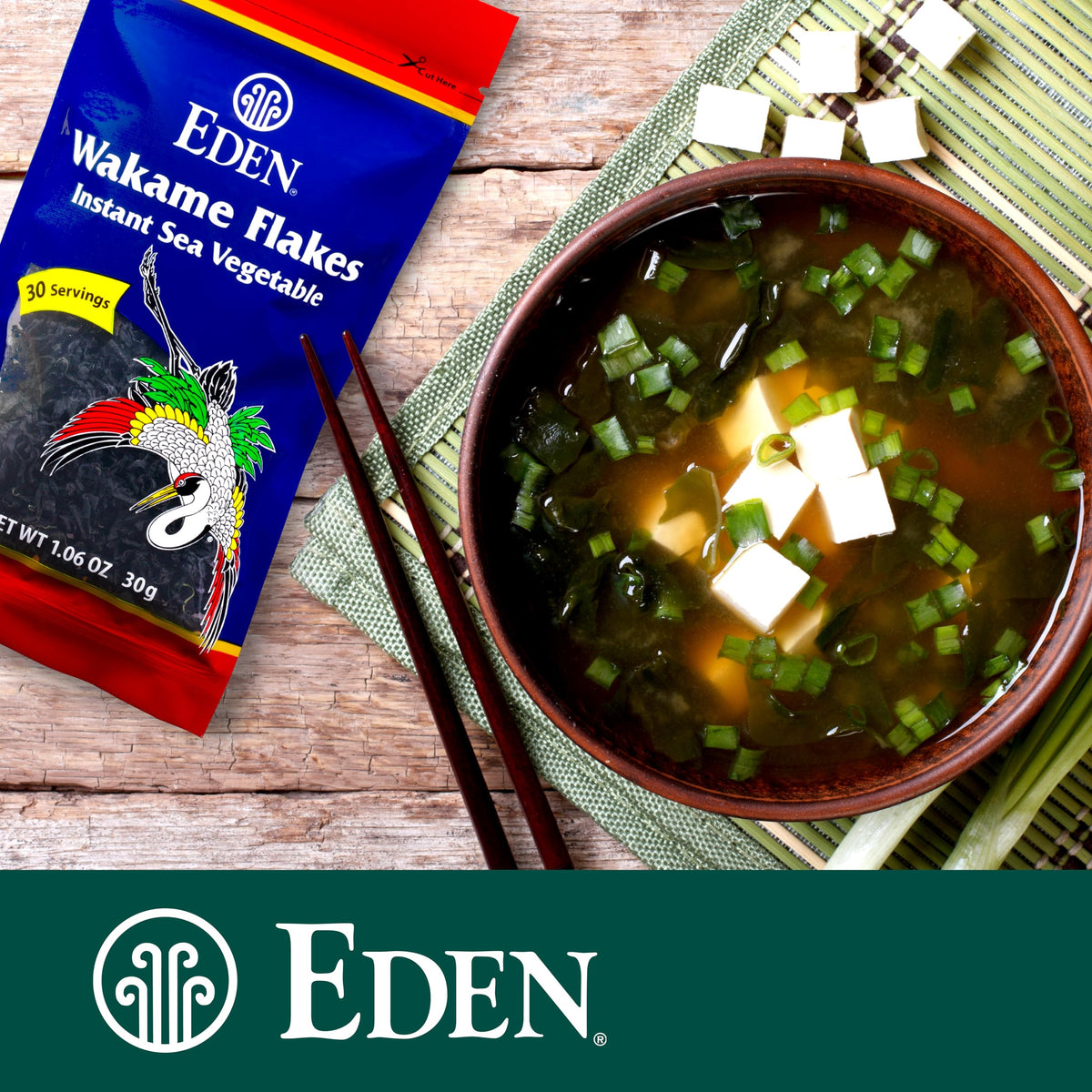 EDEN Wakame Flakes sun-dried harvest scene, showcasing traditional sourcing.