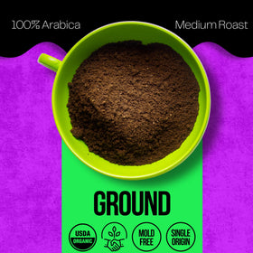 Edge Coffee low acid ground coffee bag designed for easy sipping with minimal bite.