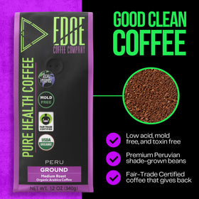 Edge Coffee organic fair trade Peru beans highlight ethical sourcing and altitude rich flavor.