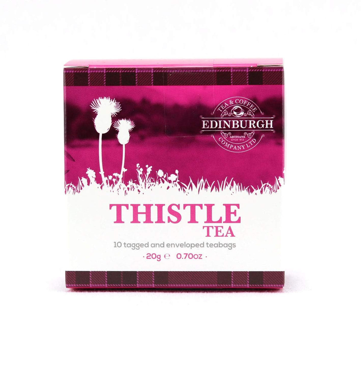 Edinburgh Heather tea bag with floral notes for a tranquil afternoon.
