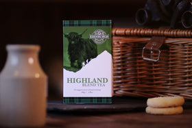 Edinburgh Highland Blend Tea Scottish photography tin shows heritage-inspired design that elevates kitchen decor.