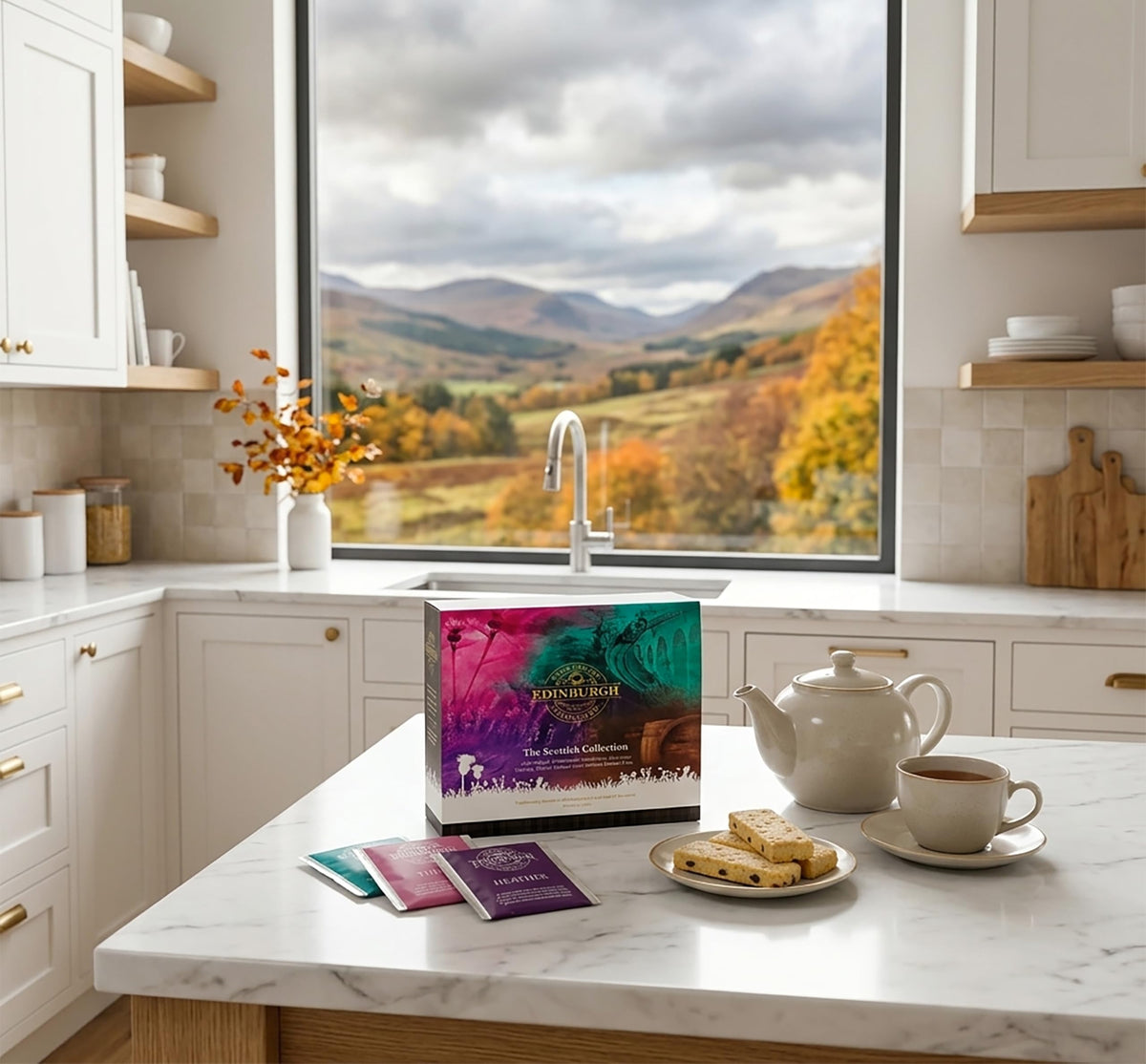 Edinburgh Scottish Breakfast tea bag ready for a comforting morning cup.
