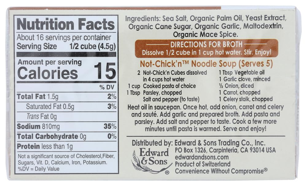 Edward & Sons Not Chick n bouillon box on kitchen shelf ready to cook