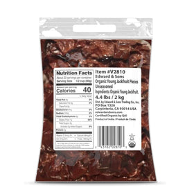 Edward & Sons Organic Young Jackfruit packaging highlights convenience and organic sourcing.