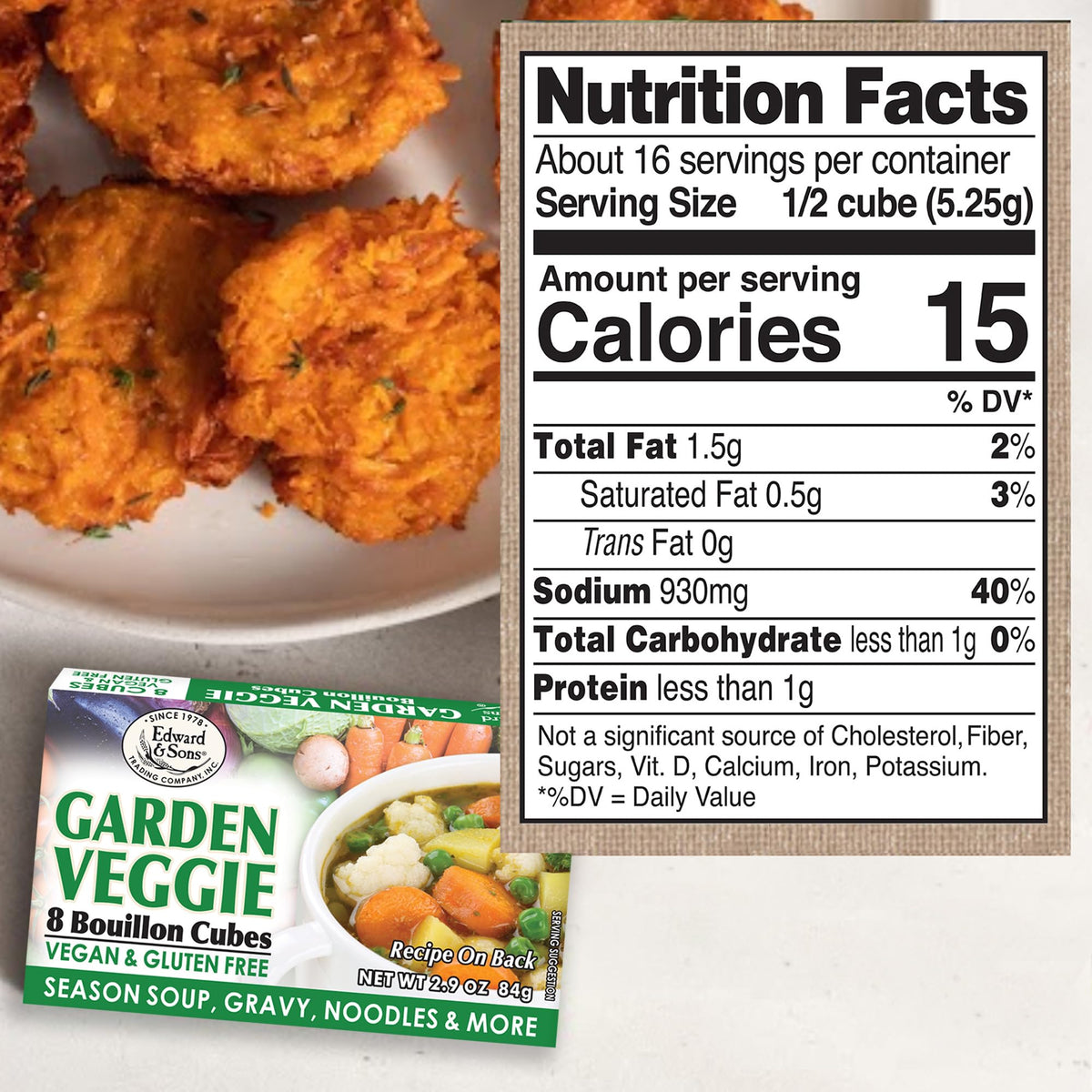 Edward & Sons gluten-free bouillon cubes with label indicating gluten-free option