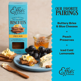Close-up of Effie's oatcakes highlighting rustic texture and golden edges.