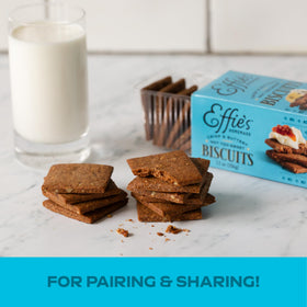 Effie's Pecan Biscuits close-up highlighting golden honey and crumb texture