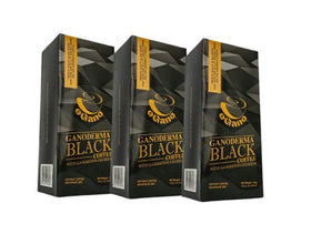 eGano Ganoderma Black Coffee sachets in a box for daily convenience.