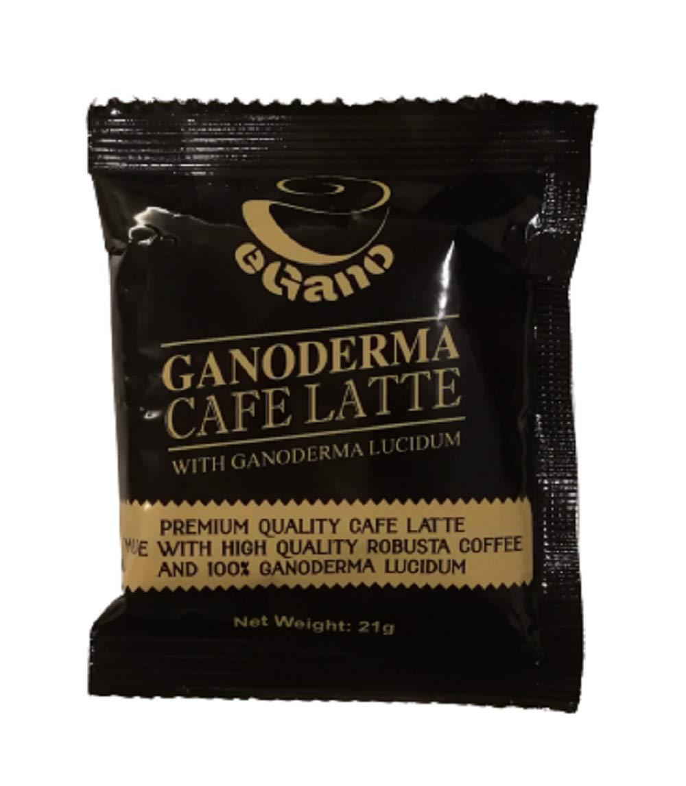 eGano Ganoderma Cafe Latte packaging shows kosher certification for trusted care.