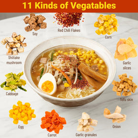 Egcina garlic slices and onion flakes enrich soups and noodles with aroma