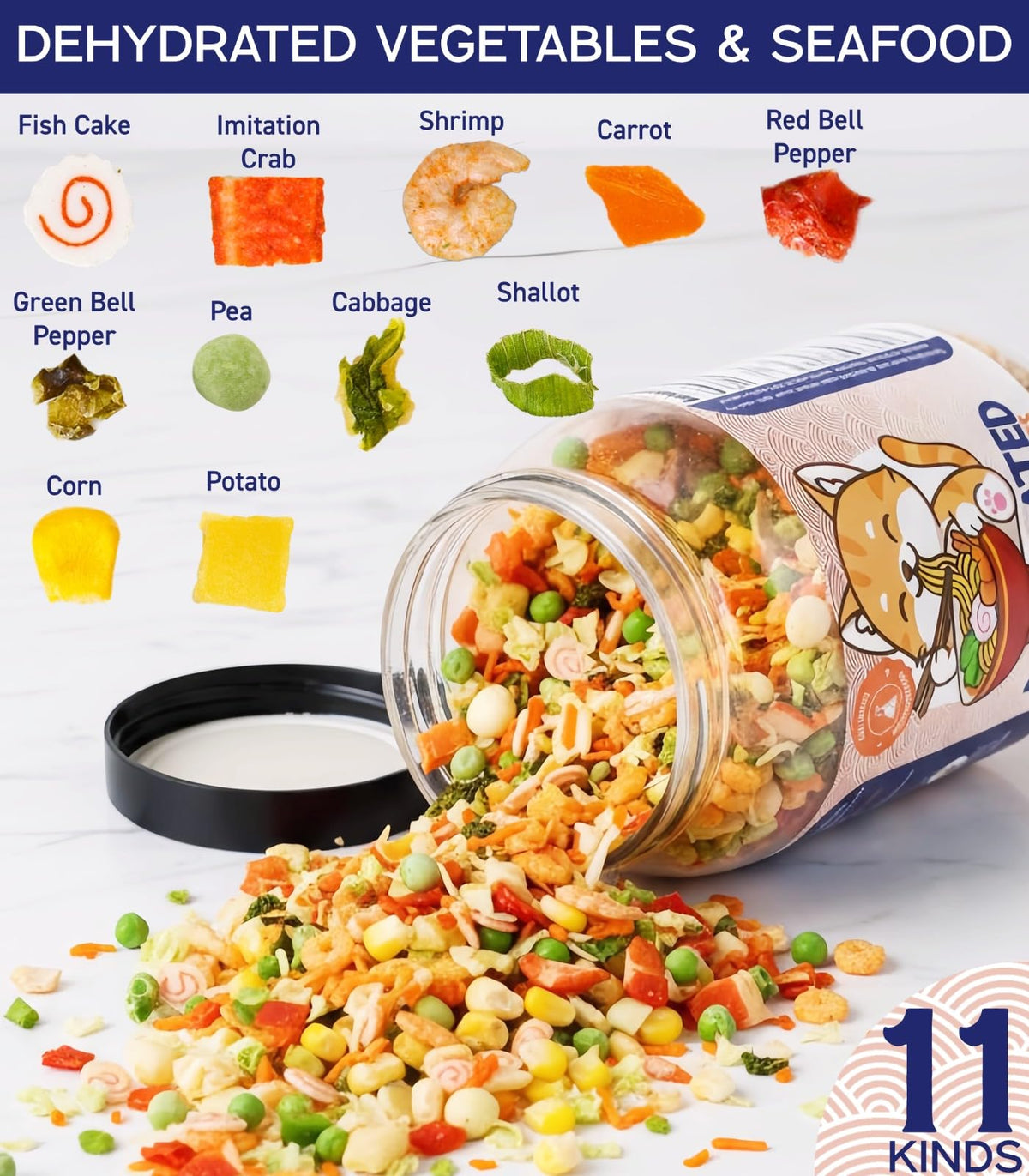 Egcina ingredients close-up show seafood and vegetables ideal for adding texture
