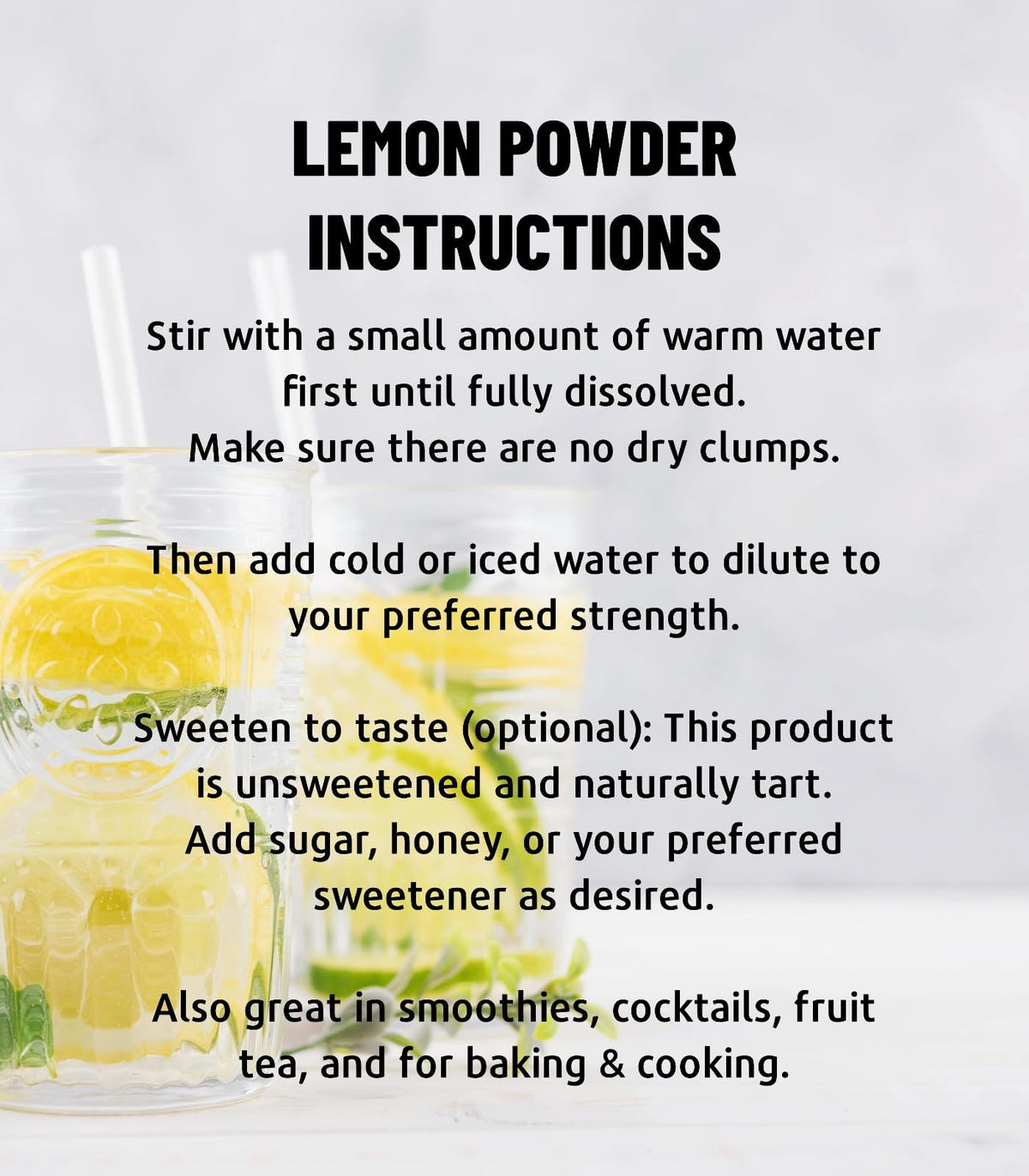 Egcina Lemon Juice Powder 18 oz value pack for family meal prep