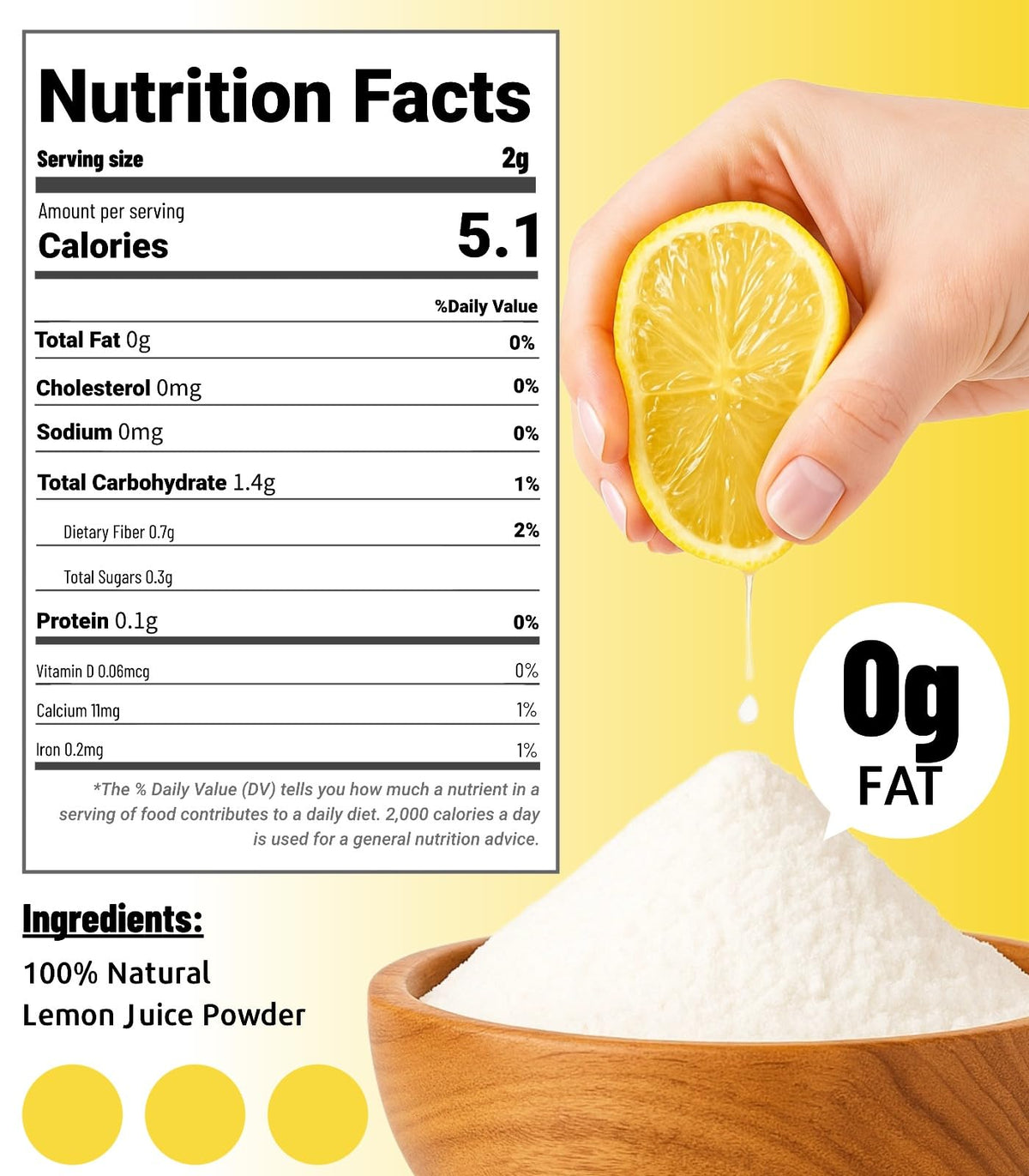 Egcina Lemon Juice Powder dissolves in water for refreshing drinks