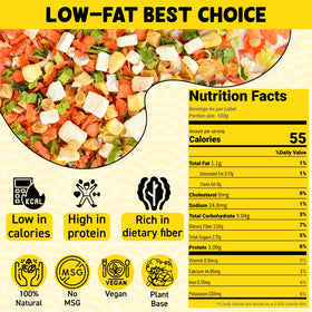 Egcina mix of sweet potato and carrot adds vibrant color and flavor.
