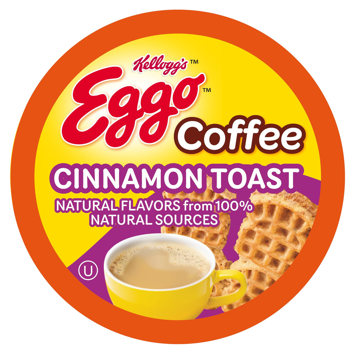 Eggo Beverages Cinnamon Toast Waffle pods in package for easy brewing