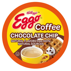 Eggo chocolate chip waffle coffee pod ready for brewing for a rich morning boost
