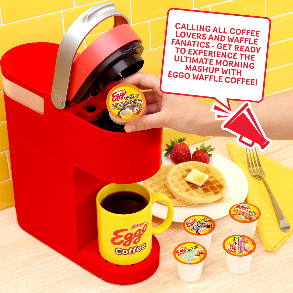 Eggo Keurig compatible pod fits K Cup brewers for quick brews